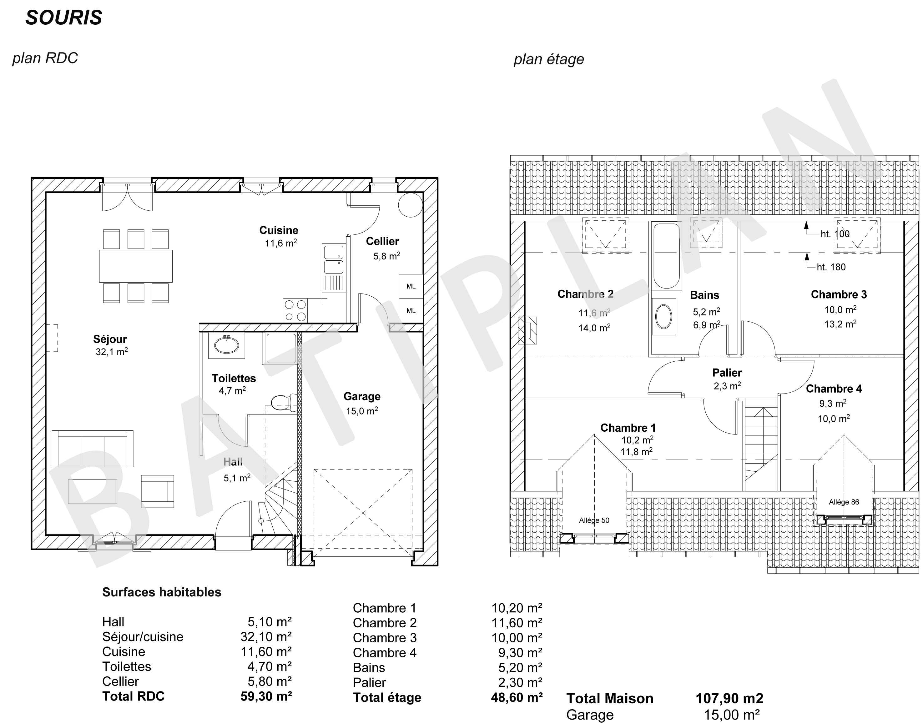 Plan maison Souris